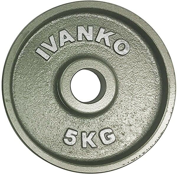 Disque Olympique Plein Métal Ivanko OM 5 KG - Accessoire de