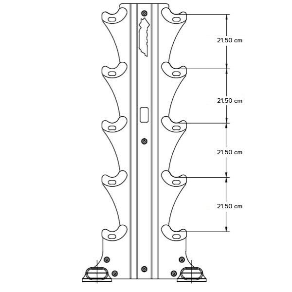 Range-haltères vertical PRO 5 paires