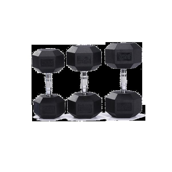 Série Haltères Caoutchouc 2.5-25kg + kettlebells 8-28kg + rack