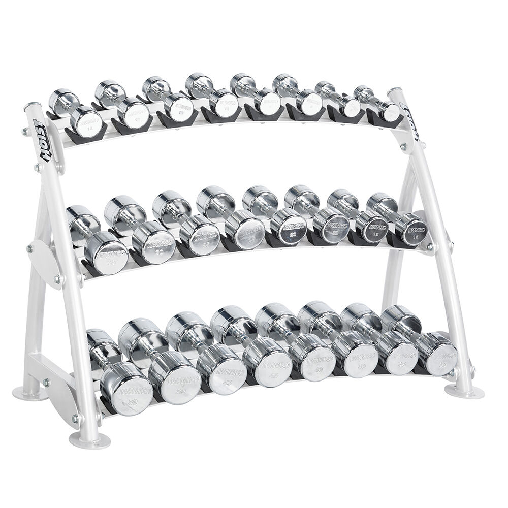 Range-Haltères 3 Niveaux pour haltères chromés