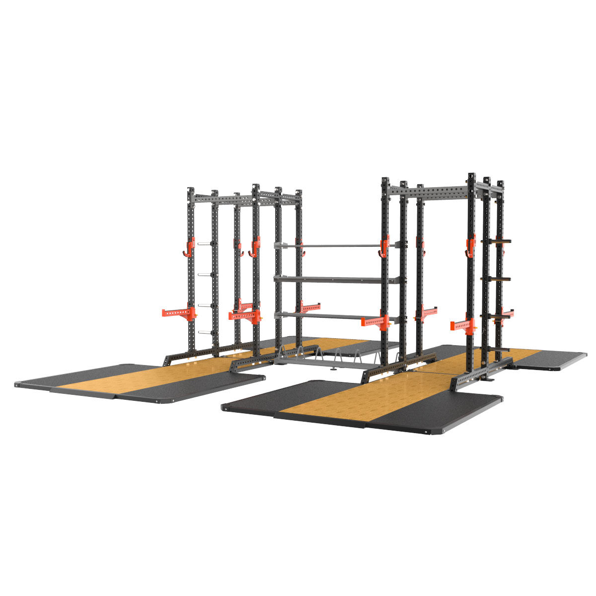 Quadruple Half Rack Jumelés