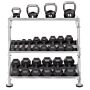 Range haltères & kettlebells 3 niveaux 110 cm