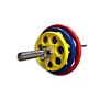 Disque Olympique 7 Trous Caoutchouc Jaune 15 kg