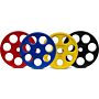 Disque Olympique 7 Trous Caoutchouc Jaune 15 kg