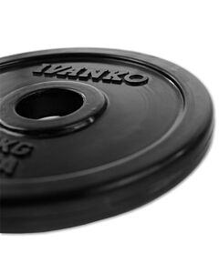 Disque Olympique Plein Caouthcouc Noir 25 kg