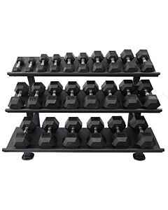 Série Haltères Caoutchouc 2.5-30kg +  rack